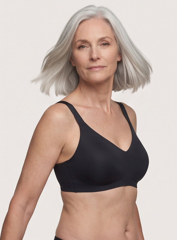 Rove Wide Strap Wireless Bra | Black