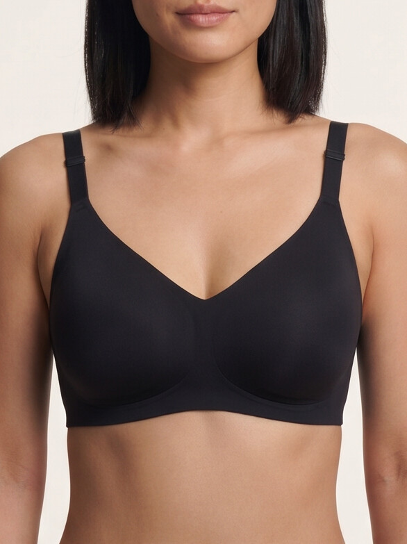 Rove Wide Strap Wireless Bra - Black