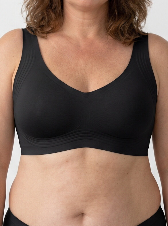 Keld V-Neck Wireless Bra - Black