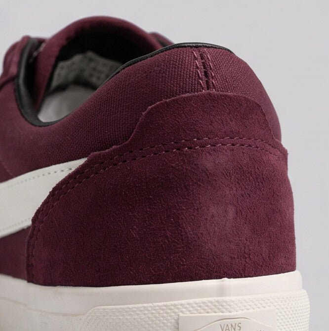 Steady Low-Top Canvas Sneaker with Platform Sole - Burgundy