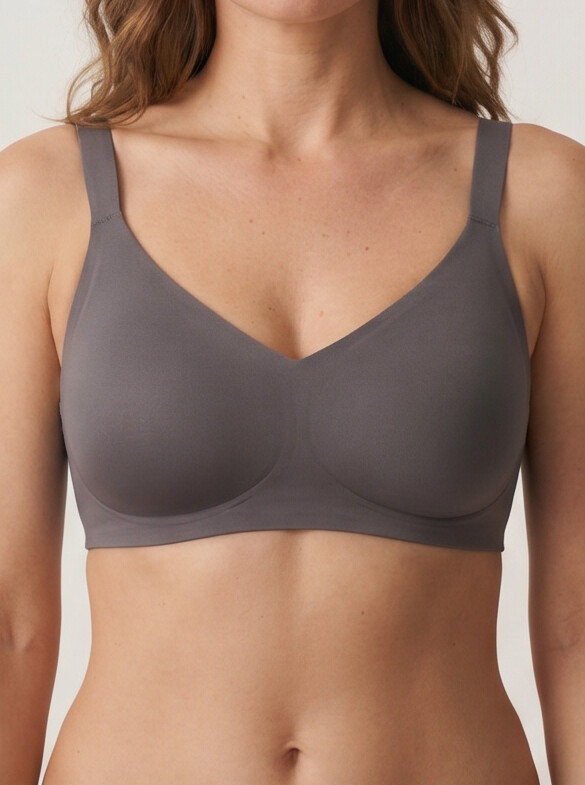 Rove Wide Strap Wireless Bra - Grey