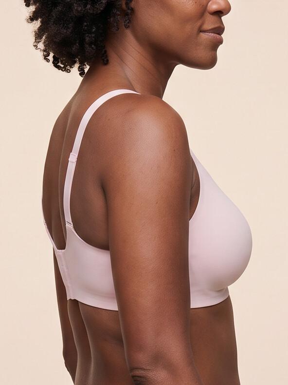 Rove Wide Strap Wireless Bra - Soft Pink
