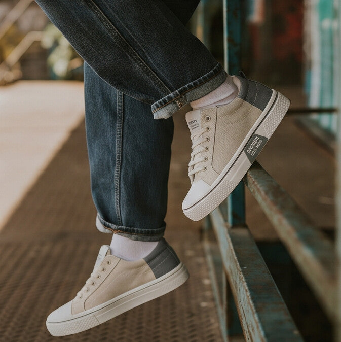 Retroglide Canvas Court Sneaker - White