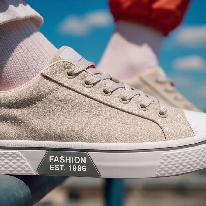 Retroglide Canvas Court Sneaker - White