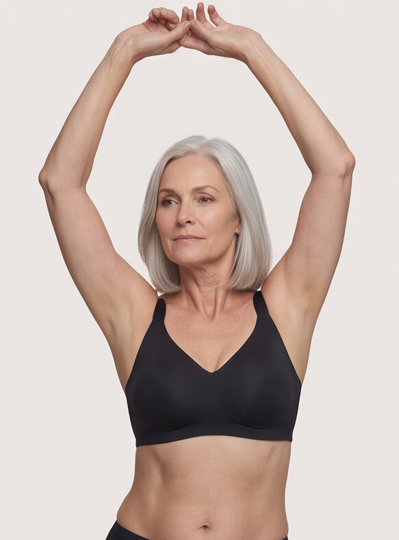 Rove Wide Strap Wireless Bra | Black