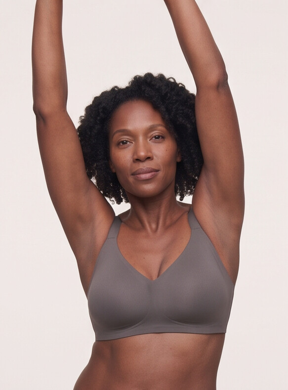 Rove Wide Strap Wireless Bra | Grey