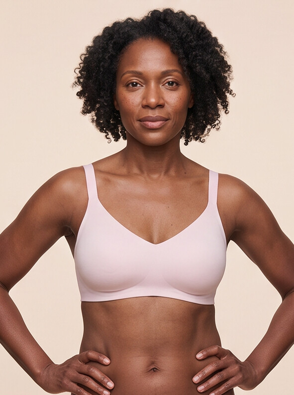 Rove Wide Strap Wireless Bra - Soft Pink