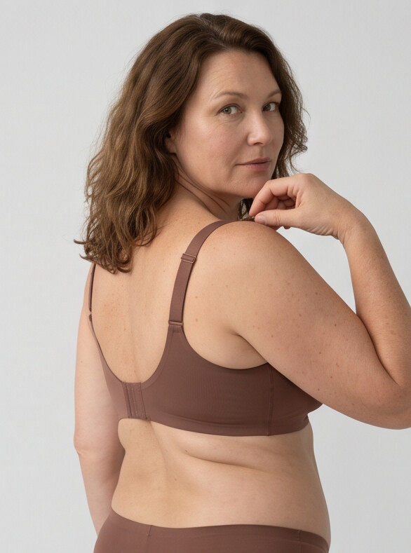 Rove Wide Strap Wireless Bra | Brown