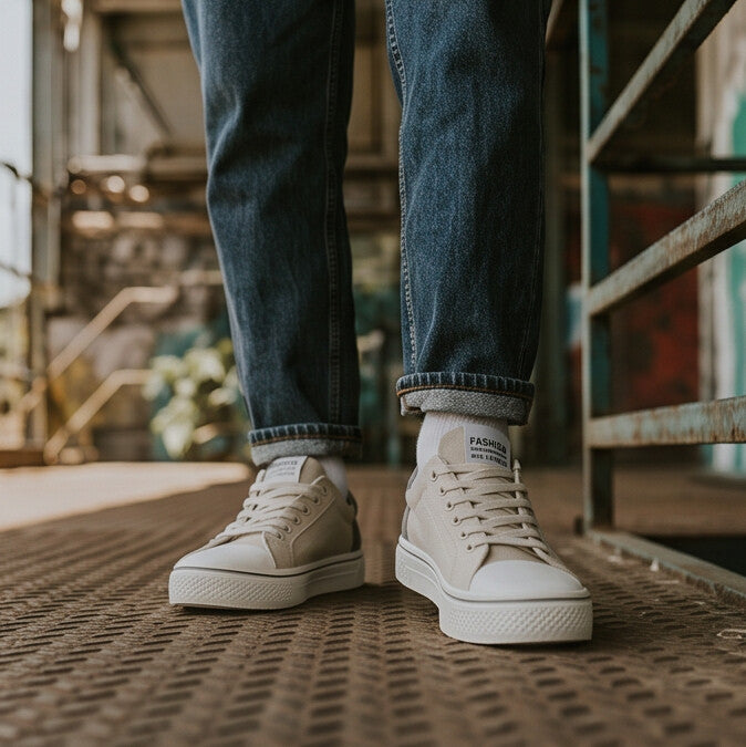 Retroglide Canvas Court Sneaker - White