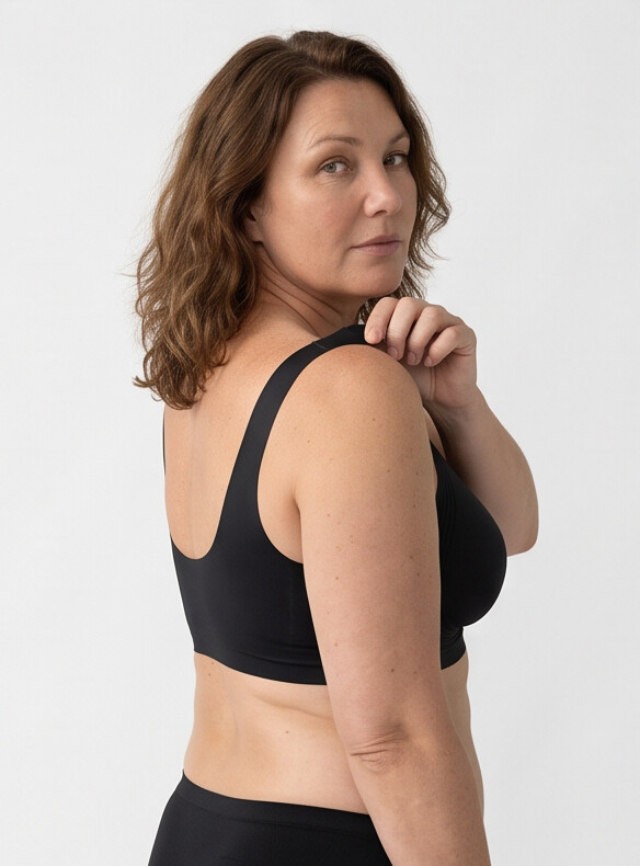 Keld V-Neck Wireless Bra - Black