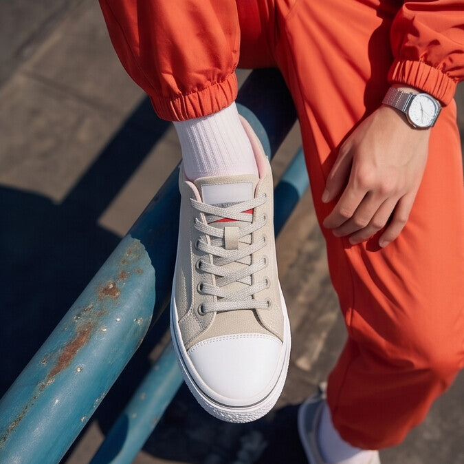 Retroglide Canvas Court Sneaker - White