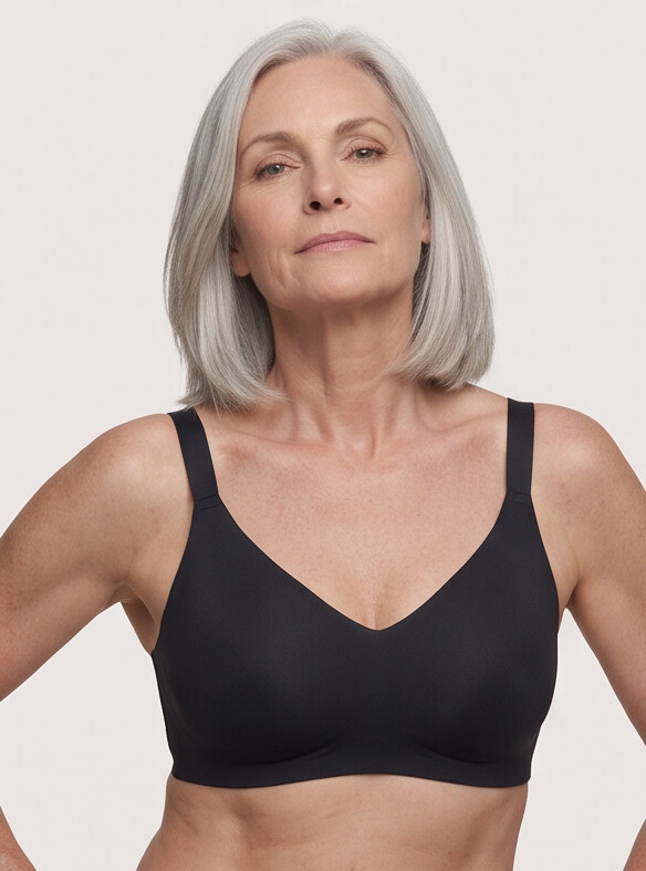 Rove Wide Strap Wireless Bra | Black