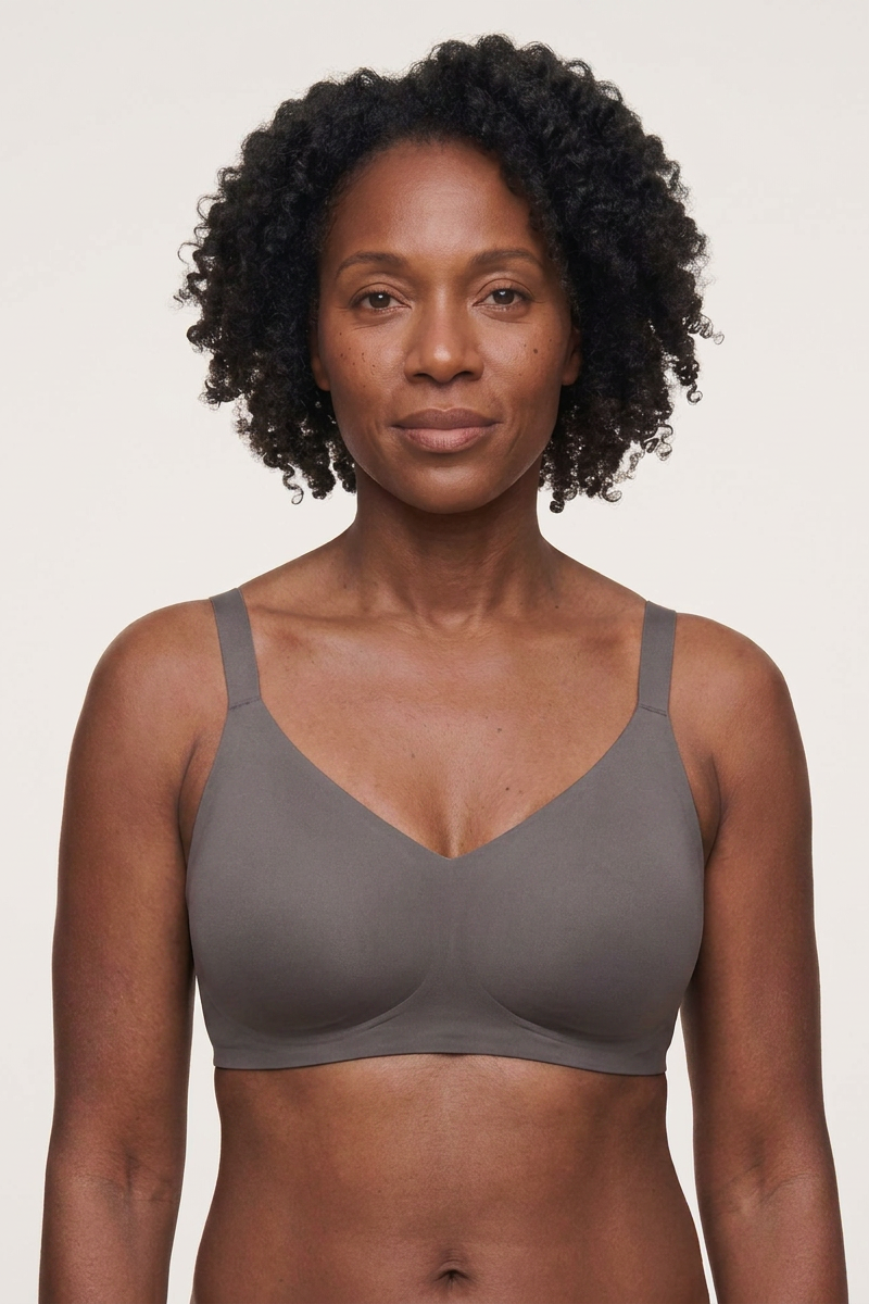 Rove Wide Strap Wireless Bra | Grey