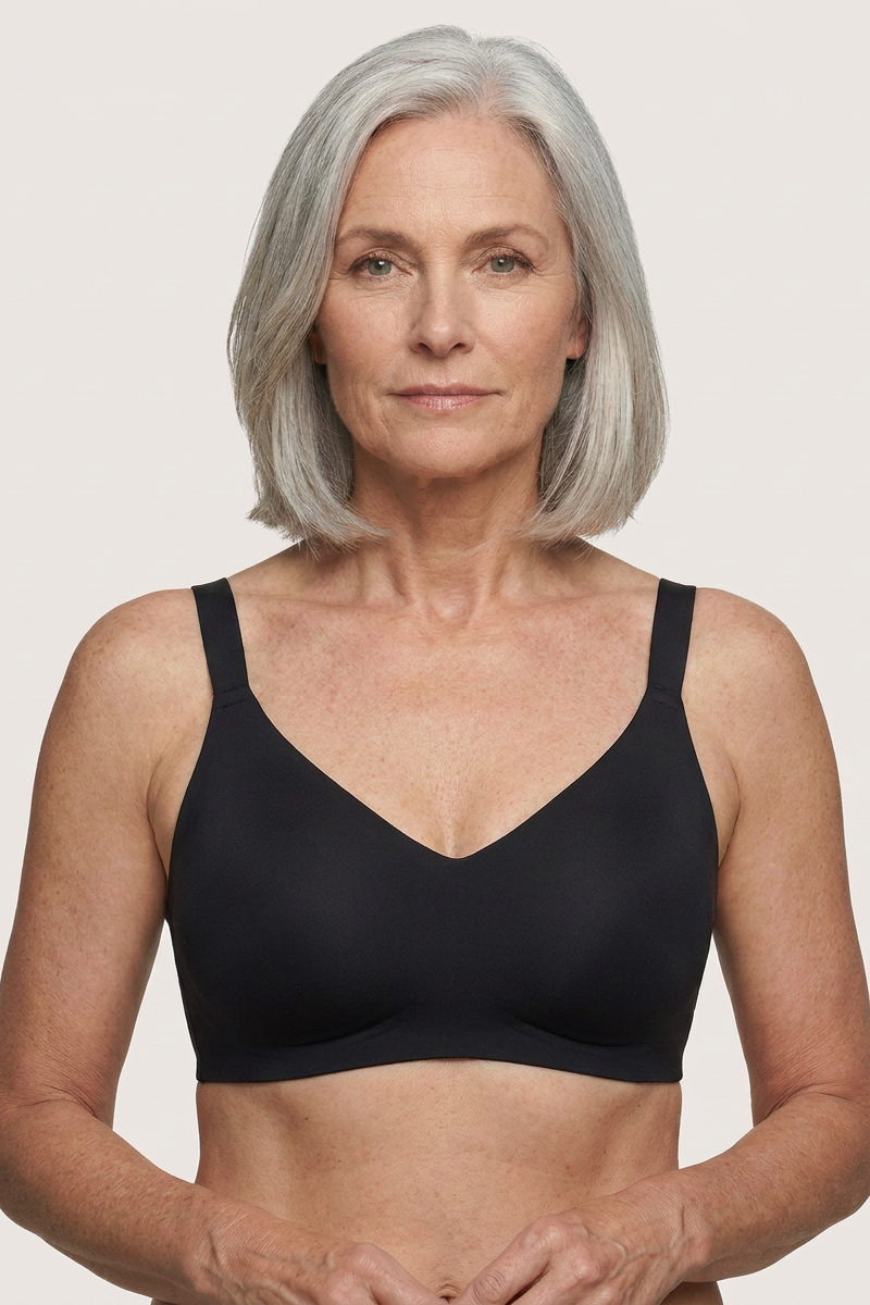 Rove Wide Strap Wireless Bra | Black