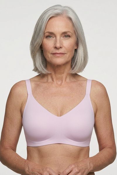 Rove Wide Strap Wireless Bra | Soft Pink