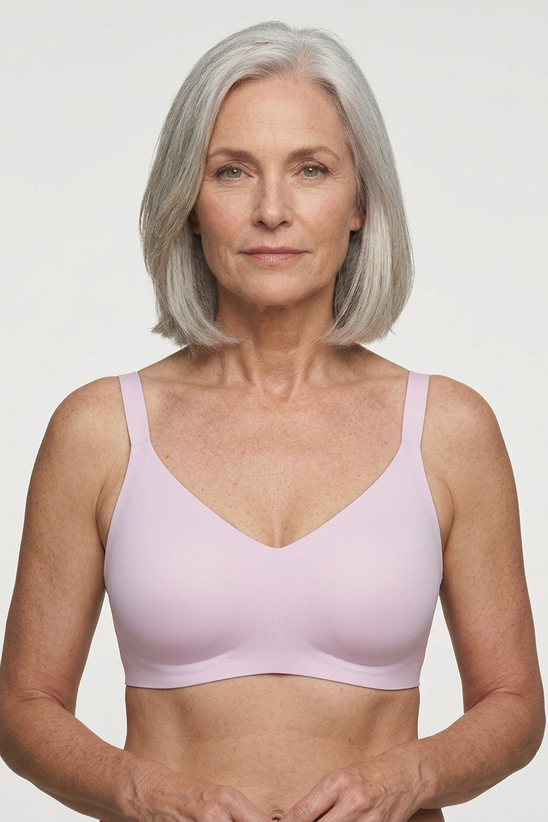 Rove Wide Strap Wireless Bra | Soft Pink