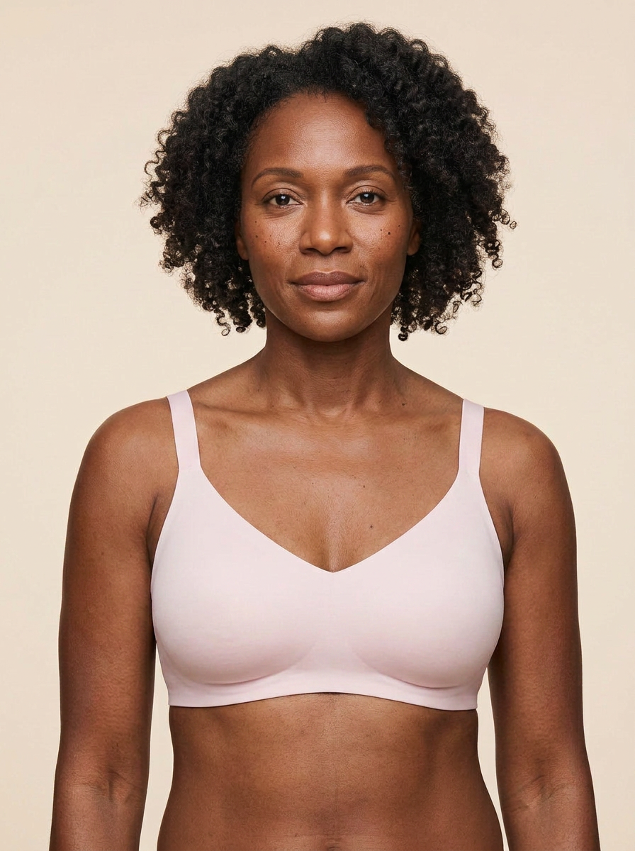 Rove Wide Strap Wireless Bra - Soft Pink