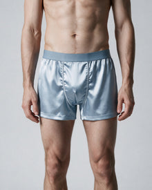 Mayfair — Men's Silk-Blend Boxer | Light Blue