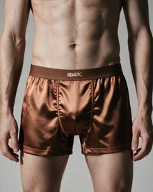 Mayfair — Men's Silk-Blend Boxer | Bronze