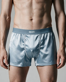 Mayfair — Men's Silk-Blend Boxer | Light Blue