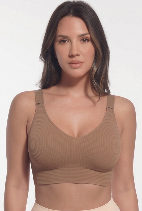 Formea Wireless Support Bra | Mocha