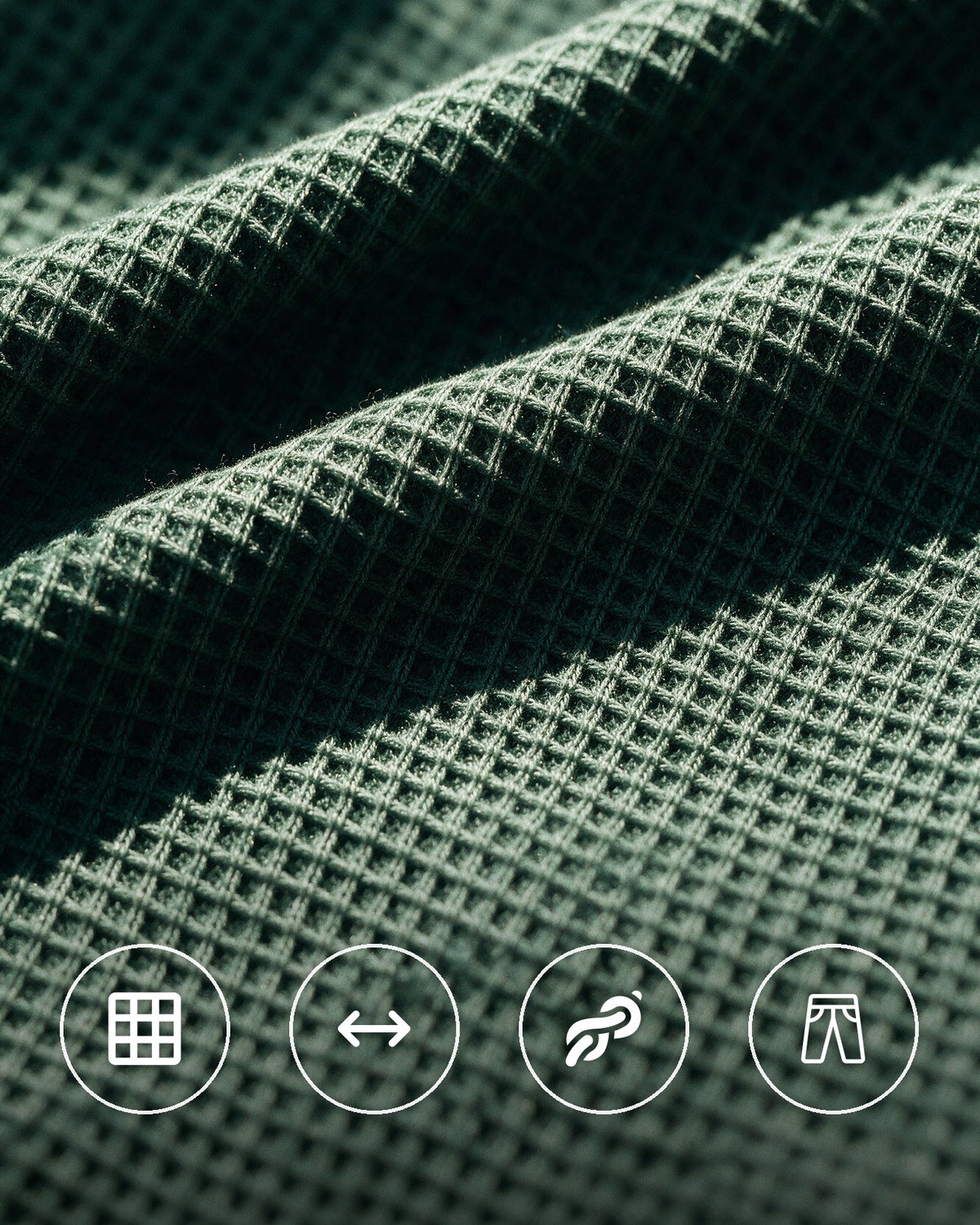 Close-up of the Softloom waffle knit